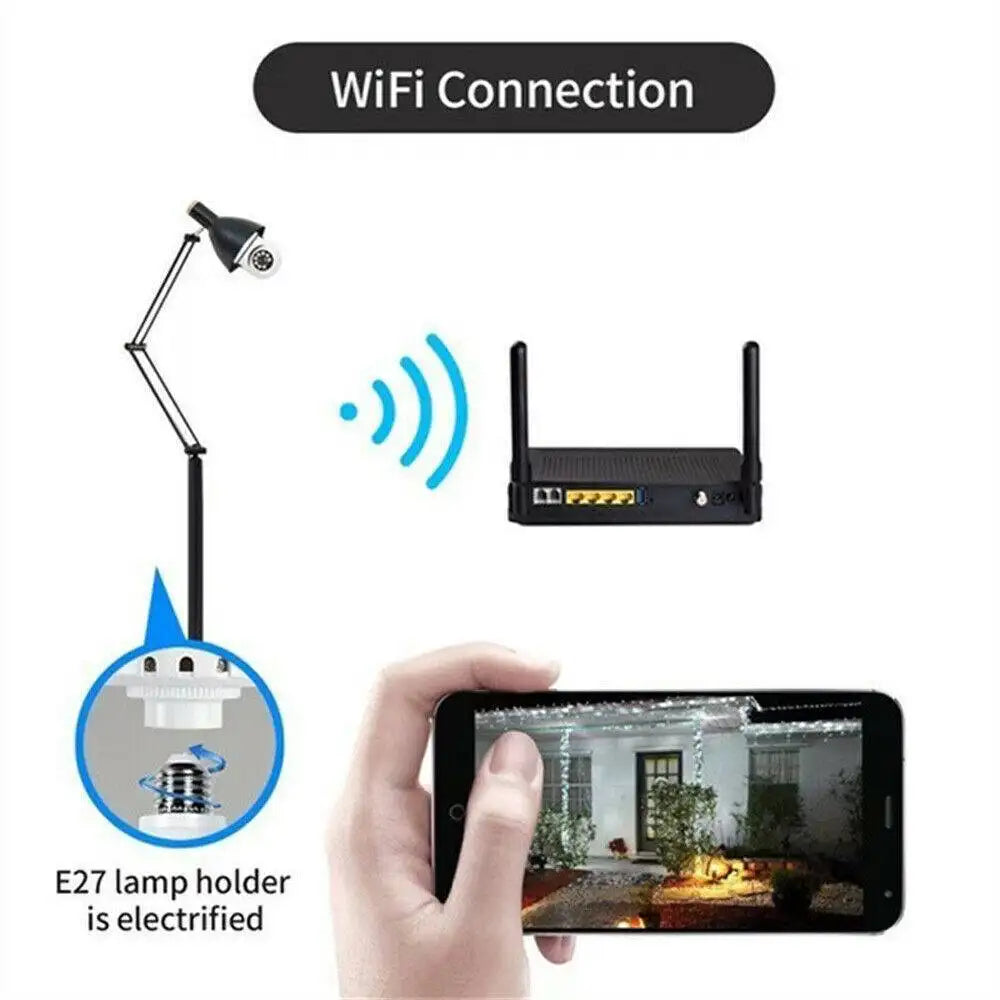 IR E27 1080P HD Wi-Fi Light Bulb Security Camera