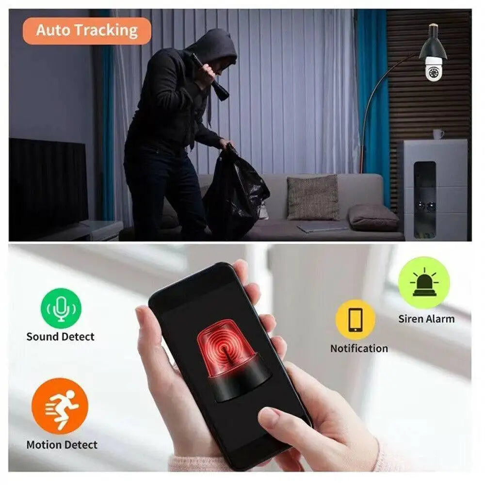 IR E27 1080P HD Wi-Fi Light Bulb Security Camera