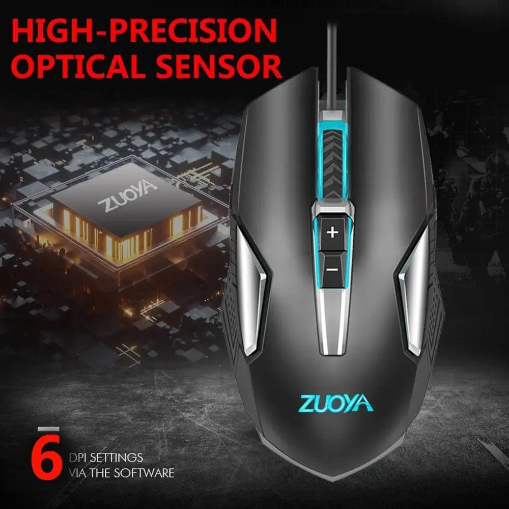 Ergonomic Wired RGB Gaming Mouse with Adjustable DPI and Backlight