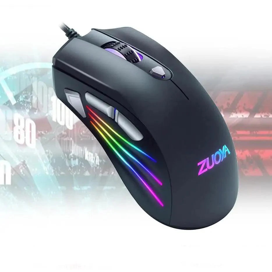 Ergonomic Wired RGB Gaming Mouse with Adjustable DPI and Backlight