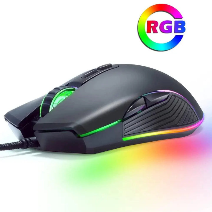 Ergonomic Wired RGB Gaming Mouse with Adjustable DPI and Backlight