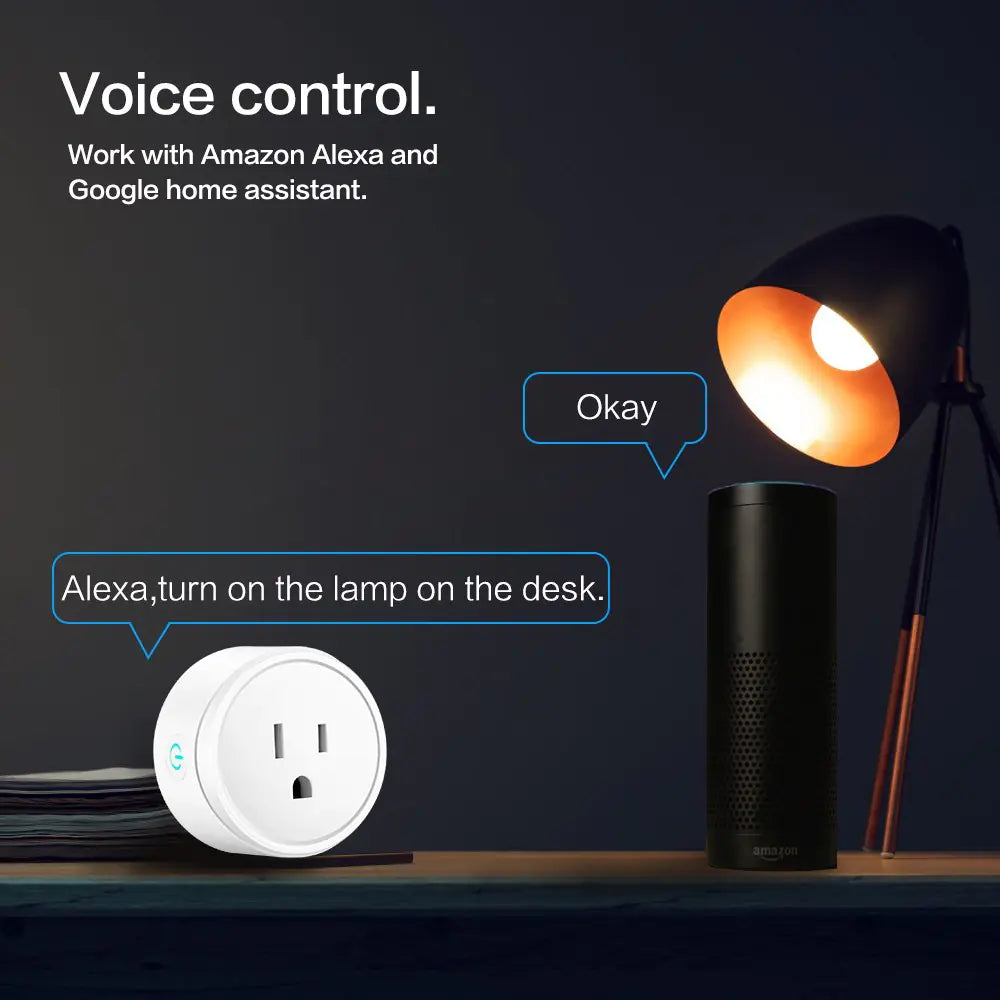 Smart Home Outlet Control Compatible with Google Home Alexa (2/4-Pack)