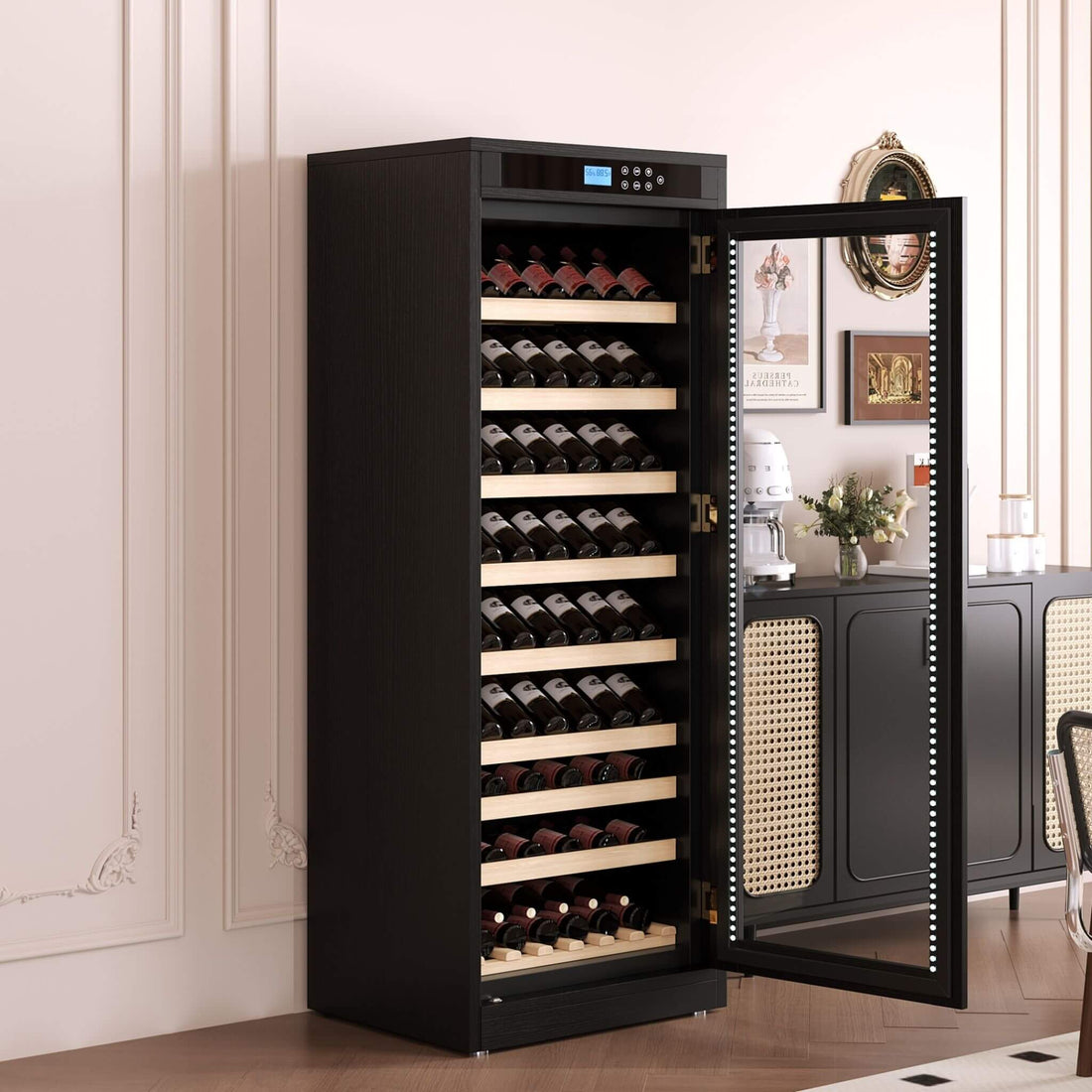 Premium Smart Multi-Tier Temperature-Controlled Wine Cabinet for Home Bar