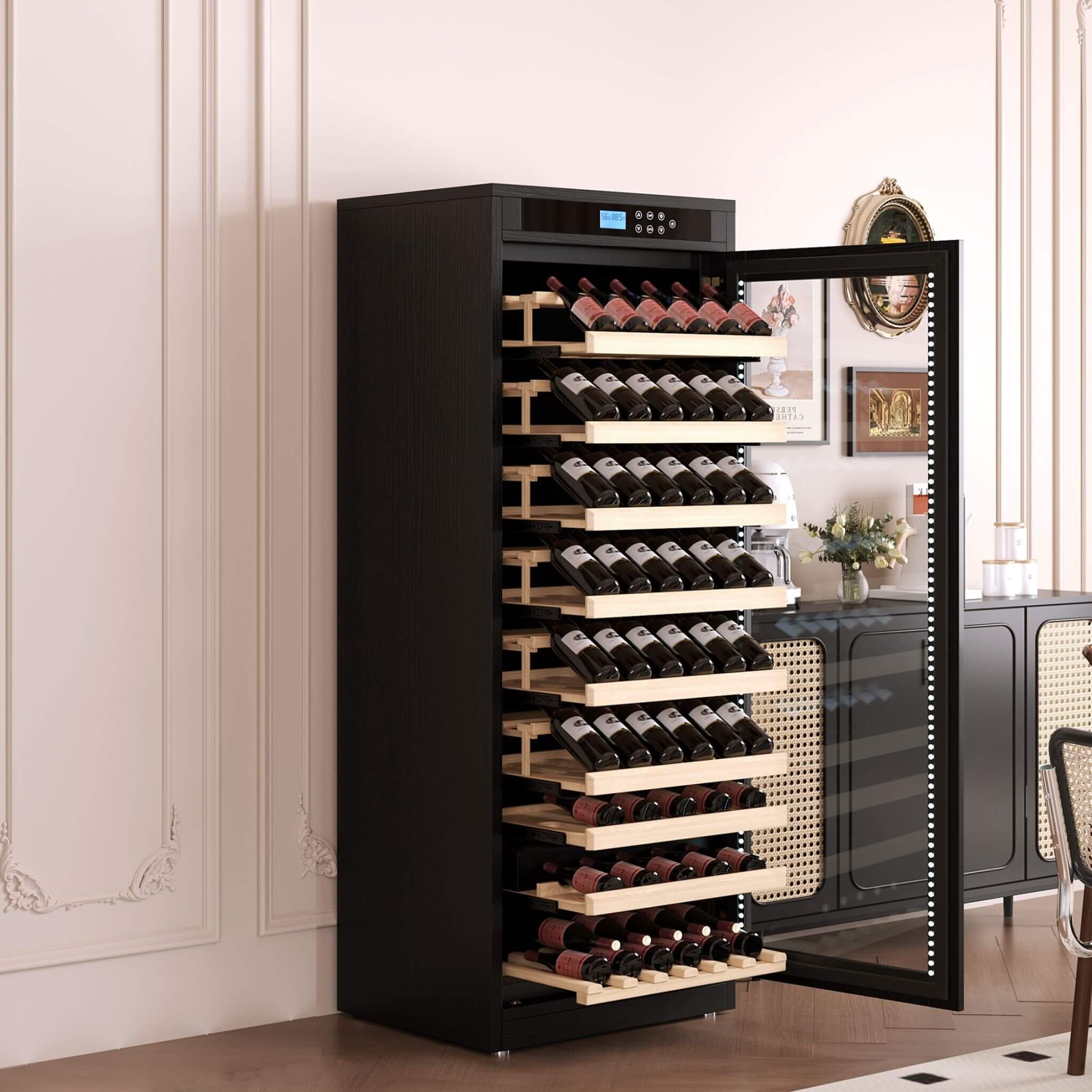 Premium Smart Multi-Tier Temperature-Controlled Wine Cabinet for Home Bar