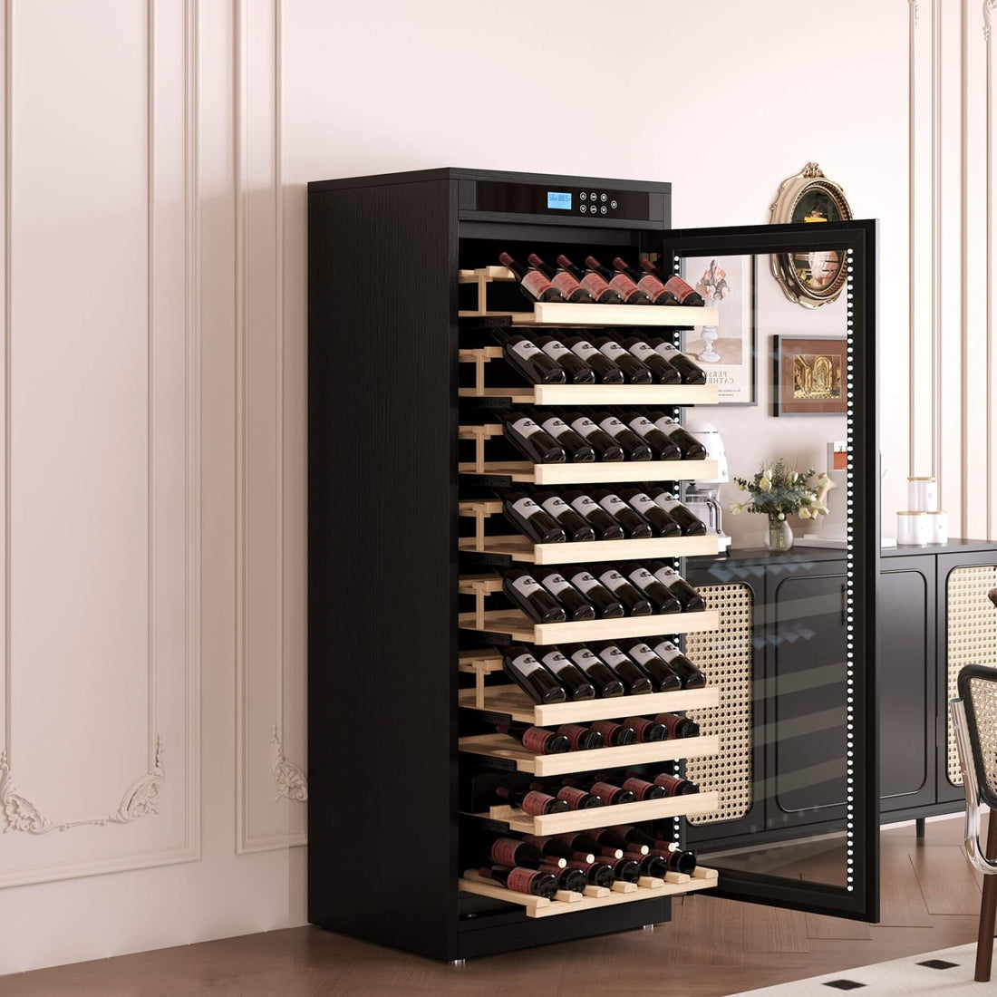 Premium Smart Multi-Tier Temperature-Controlled Wine Cabinet for Home Bar