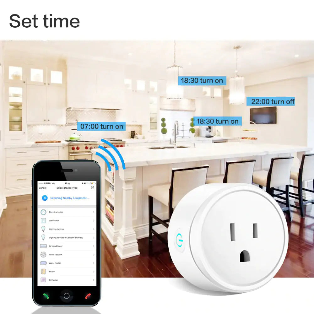 Smart Home Outlet Control Compatible with Google Home Alexa (2/4-Pack)