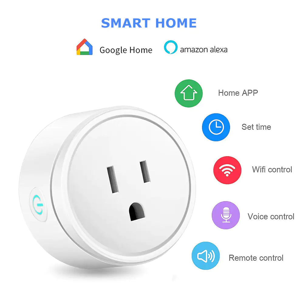 Smart Home Outlet Control Compatible with Google Home Alexa (2/4-Pack)