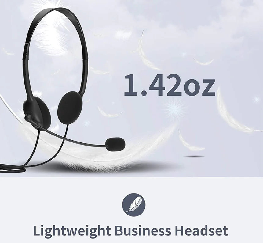 USB Noise Cancelling Headset with Microphone for PC Computer Calls