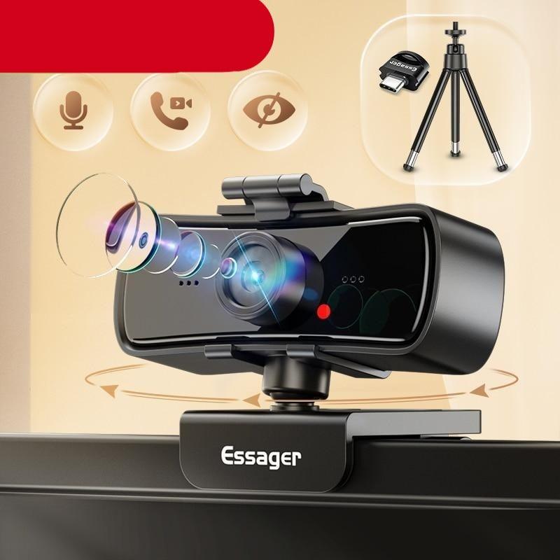 2K Full HD Webcam with Microphone Autofocus for PC Laptop