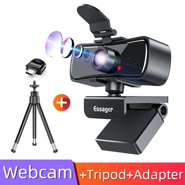 2K Full HD Webcam with Microphone Autofocus for PC Laptop