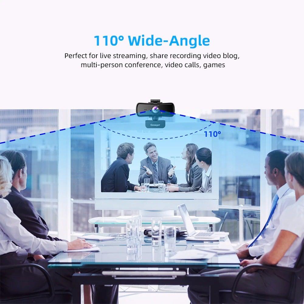 2K Full HD Webcam with Microphone Autofocus for PC Laptop