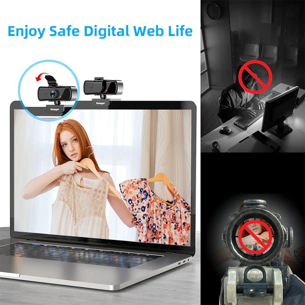 2K Full HD Webcam with Microphone Autofocus for PC Laptop