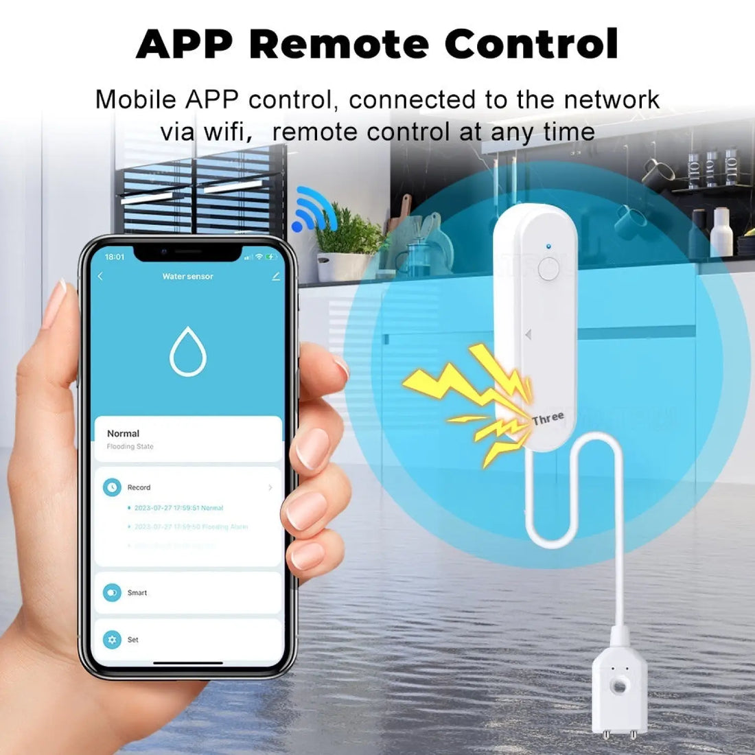 Wi-Fi Water Level Sensor and Leakage Alarm Tuya Smart Home